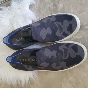 Rothys camo gray slip on sneakers size 8.5